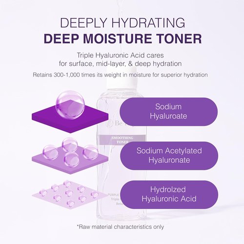 Be-Hope Vegan Luxury Smoothing Toner - Hydrating Facial Toner with Vegan Peptides & Panthenol | 200ml / 6.76 fl oz