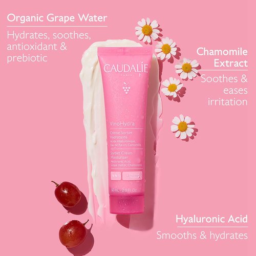 Caudalie VinoHydra Sorbet Cream Moisturizer with Hyaluronic Acid - 60 mL Hydration Boost