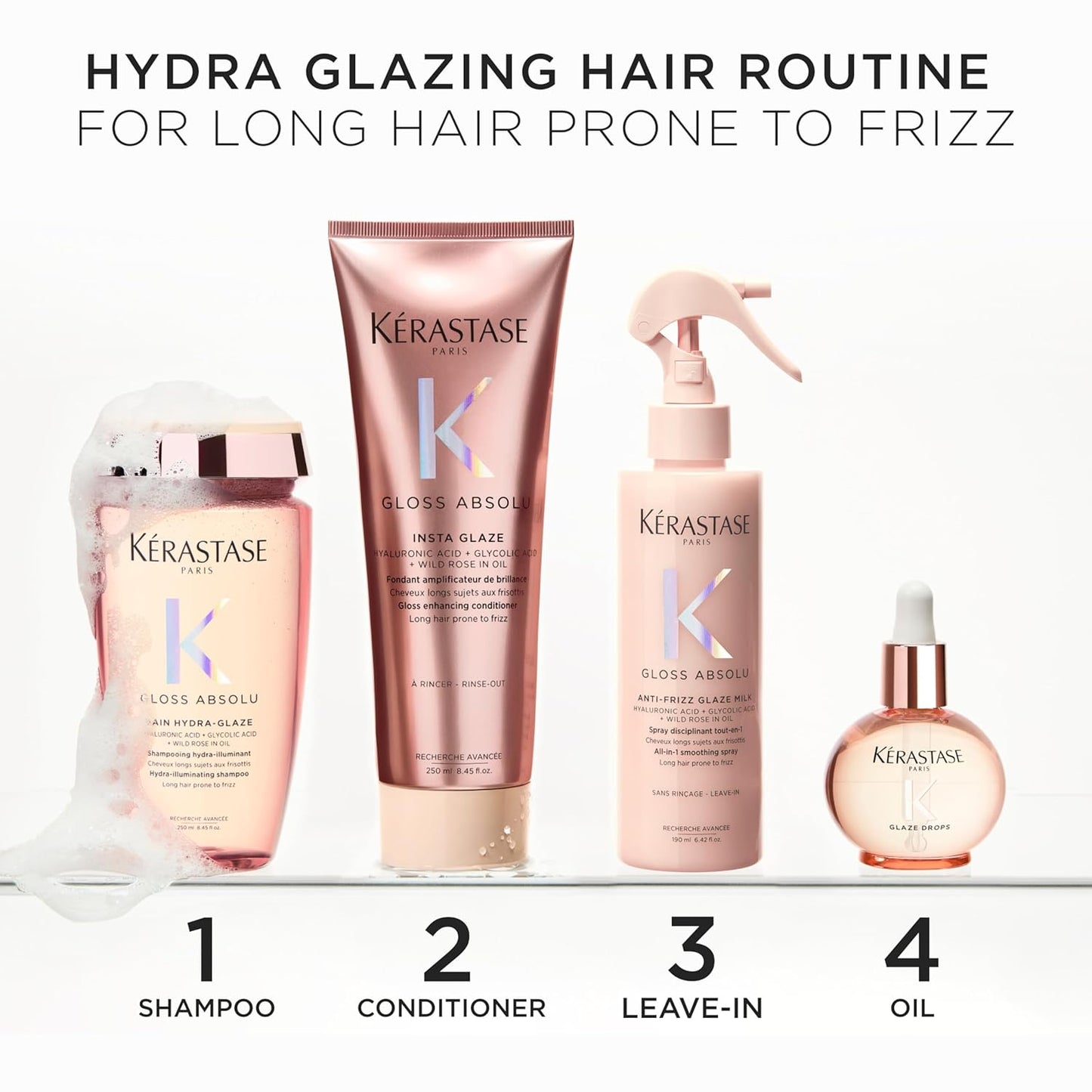 Kerastase Gloss Absolu Glaze Drops | Anti-Frizz Hair Oil for Glossy, Hydrated Hair - All Hair Types
