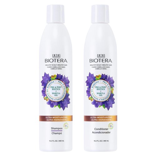Biotera Ultra Moisturizing Shampoo & Conditioner Set - Hydrates Dry, Damaged Hair | Vegan, Paraben & Sulfate Free | 15.2 Fl Oz
