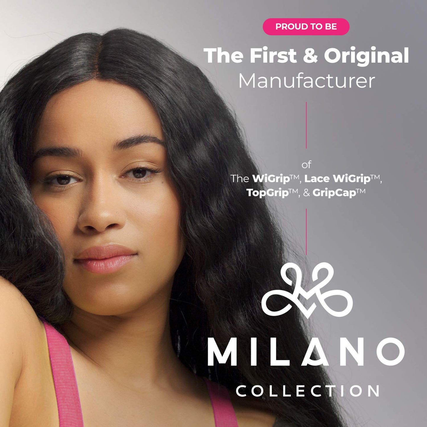 MILANO COLLECTION WiGrip, The Original Comfort Grip Band, Adjustable Wig Band for Tension-Free Glueless Wig, Nonslip Wig Headband, Tension-Free, One Size Fits All, Black, 2 Pack