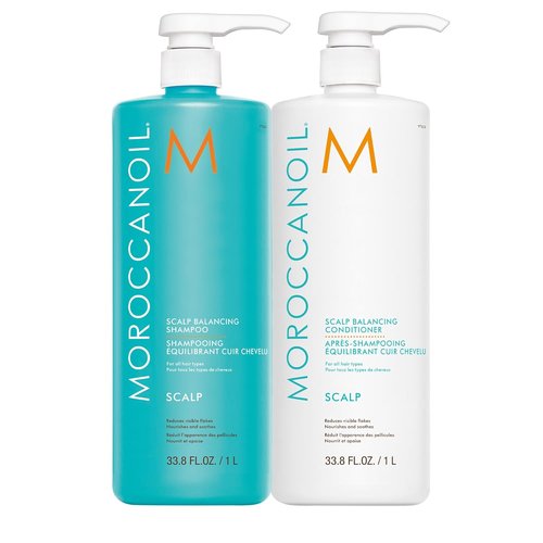Moroccanoil Scalp Balancing Shampoo & Conditioner Bundle - Nourishing Hair Care Set