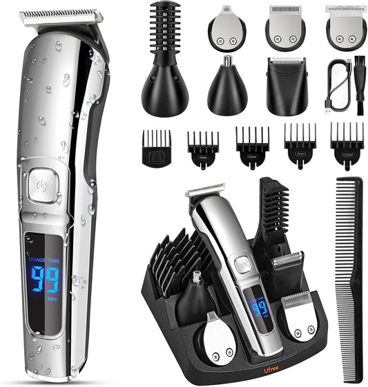 Ufree Beard Trimmer - Waterproof Electric Razor for Face, Nose & Body Grooming | Cordless Hair Clippers