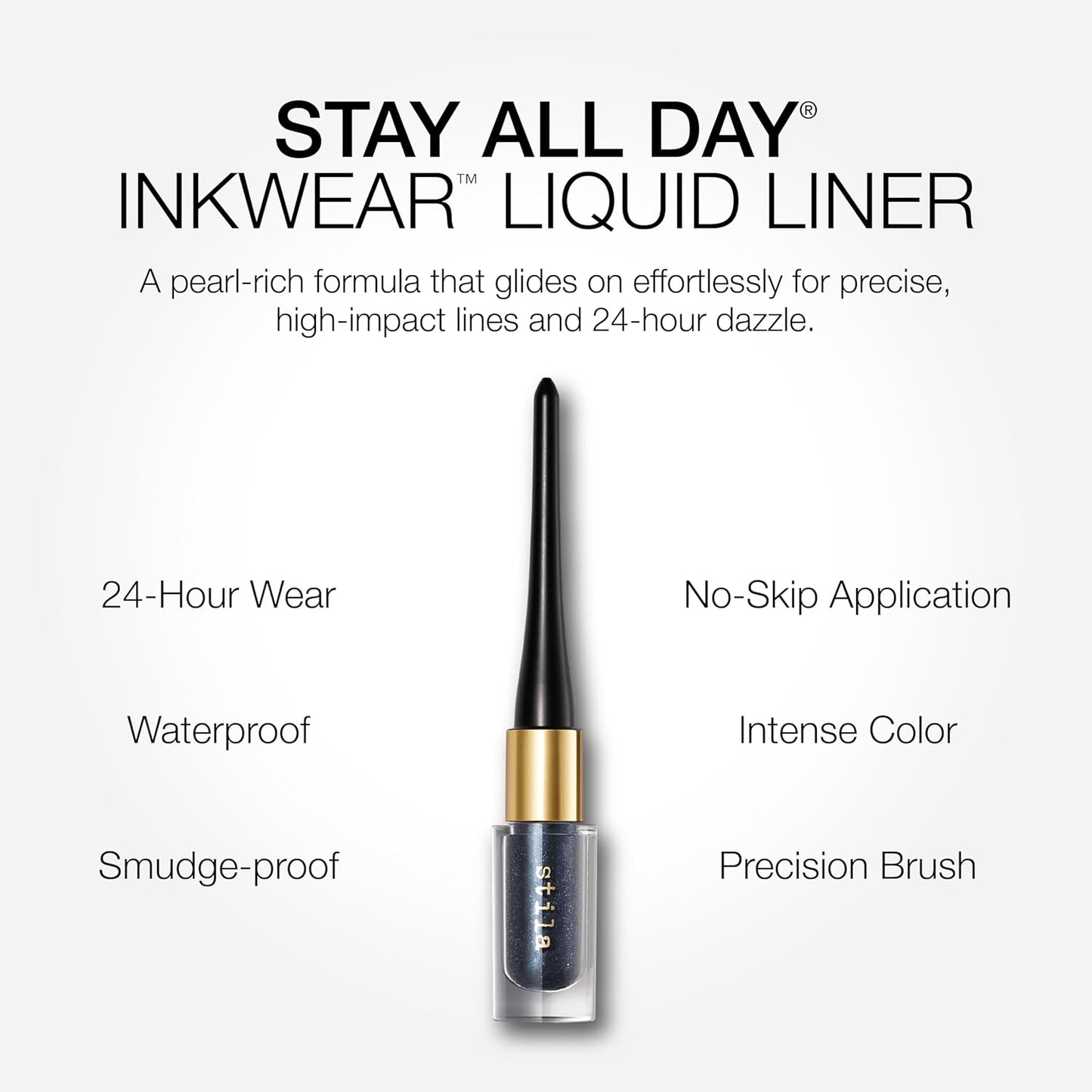 STAY ALL DAY Liquid Eye Liner - Long-Lasting, Waterproof Formula for All-Day Wear