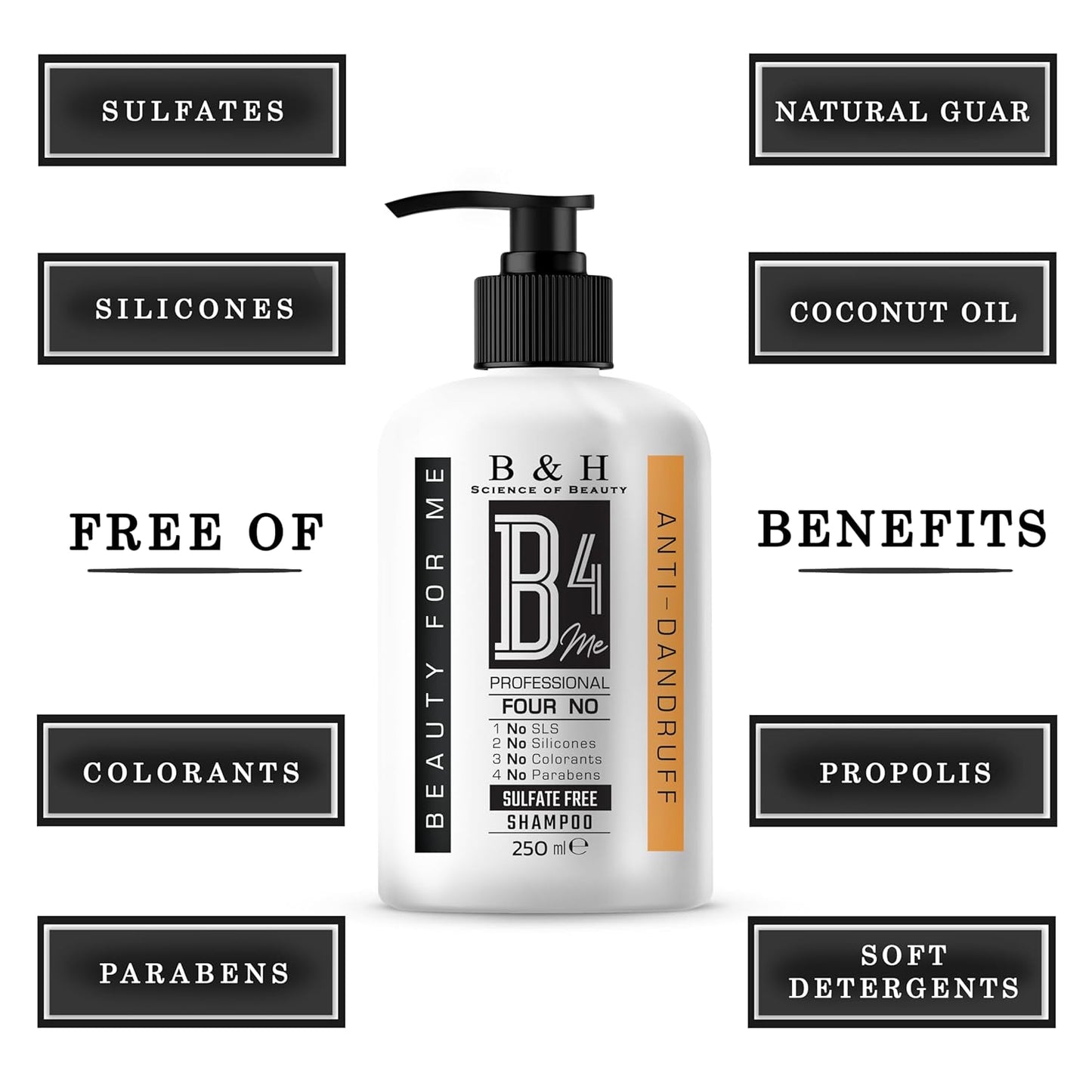 Skiennix Sulfate-Free Anti-Dandruff Shampoo - 250 ml | Gentle Formula for Flake Control