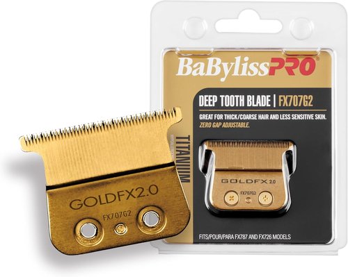 BaBylissPRO Barberology Deep Tooth Trimmer Blade - Gold Replacement for FX707G2 Hair Trimmers
