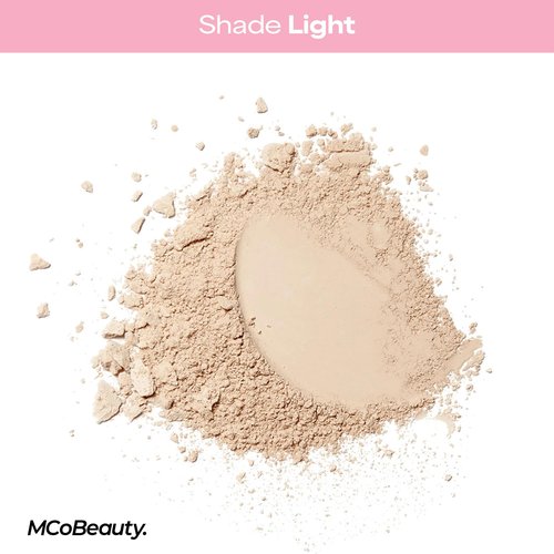 MCoBeauty - Parent - Miracle Flawless Pressed Powder - Compact Setting Powder with Rose Flower Extract and Sweet Almond Oil - Helps Finish and Refine the Look of Makeup