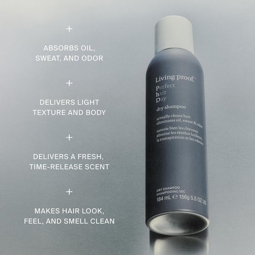 Living Proof Perfect Hair Day Dry Shampoo – Absorbs Oil, Sweat, Odor, Cleans Hair, Fresh Scent, Detoxifies Scalp for Women and Men