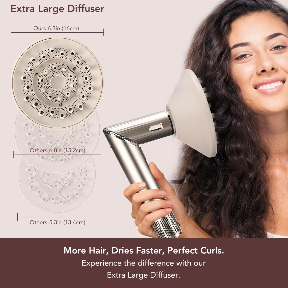Shark FlexStyle Extra Large Diffuser Attachment - Upgraded Nozzle for Fast Drying Wavy & Curly Hair