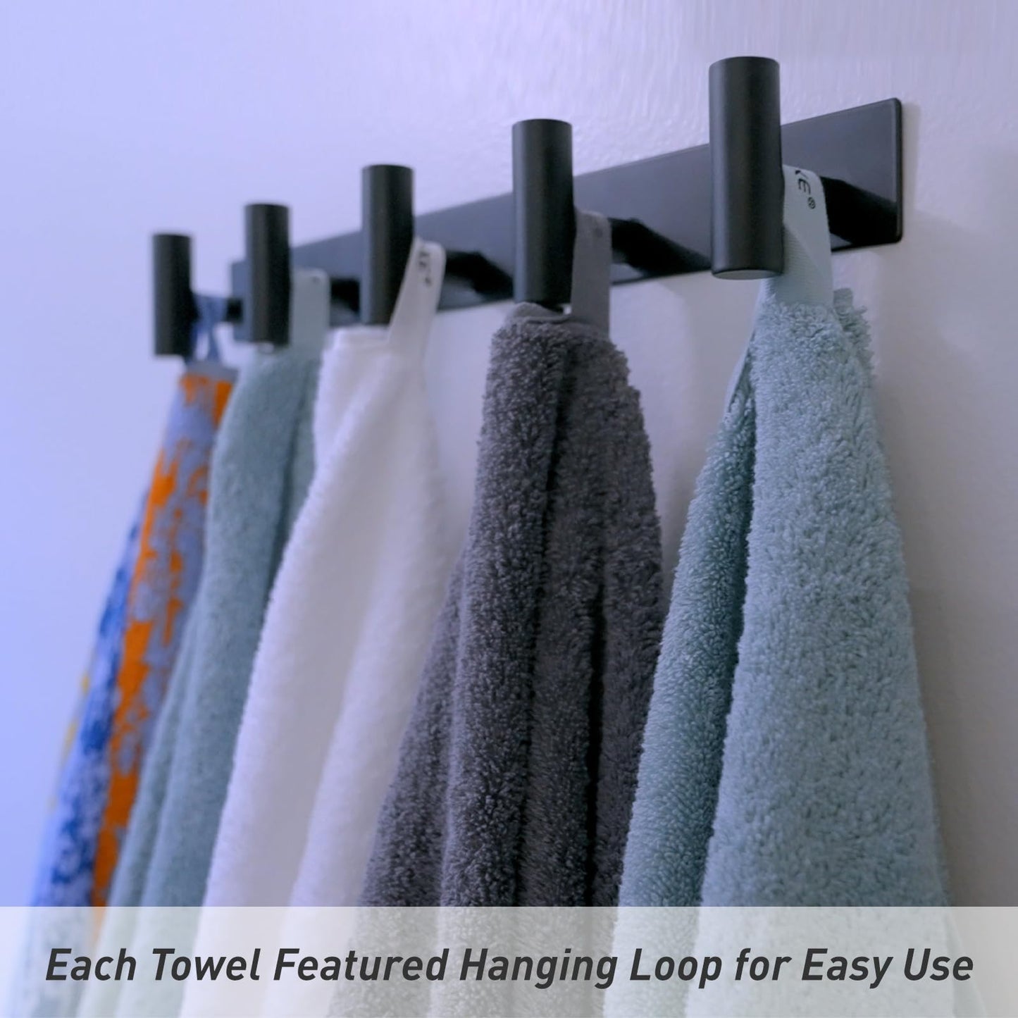 SEMAXE 12-Piece Mixed Color Towel Set (White, Grey) - 100% Cotton, Lightweight, Absorbent, Quick-Drying Bathroom Towel, Ideal for Couples and Gifts, Bath Towel, Hand Towel, and Washcloth Per Color