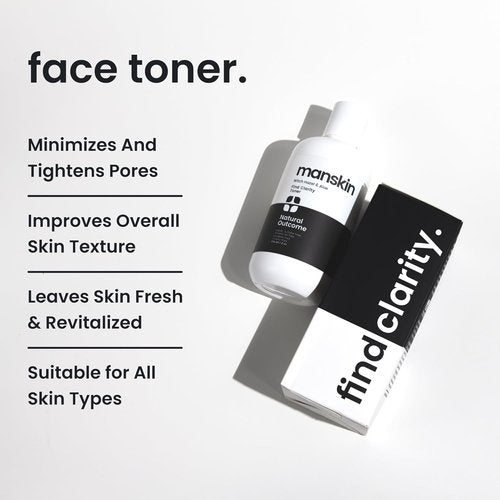 Natural Outcome Men's Face Toner - Daily Pore Cleansing Astringent with Witch Hazel & Aloe Vera | 8 Oz