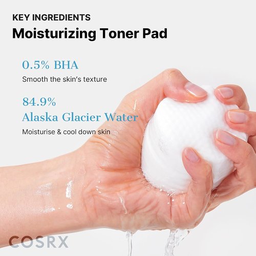 COSRX Moisture Up Pads - Gentle Daily Exfoliant for Sensitive Skin | 70 Sheets for Breakout Prevention & Nourishment
