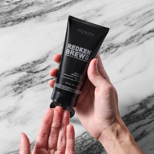 Redken Brews Holding Gel For Men - Medium Hold, Shine & Flake-Free Styling for All Hair Types