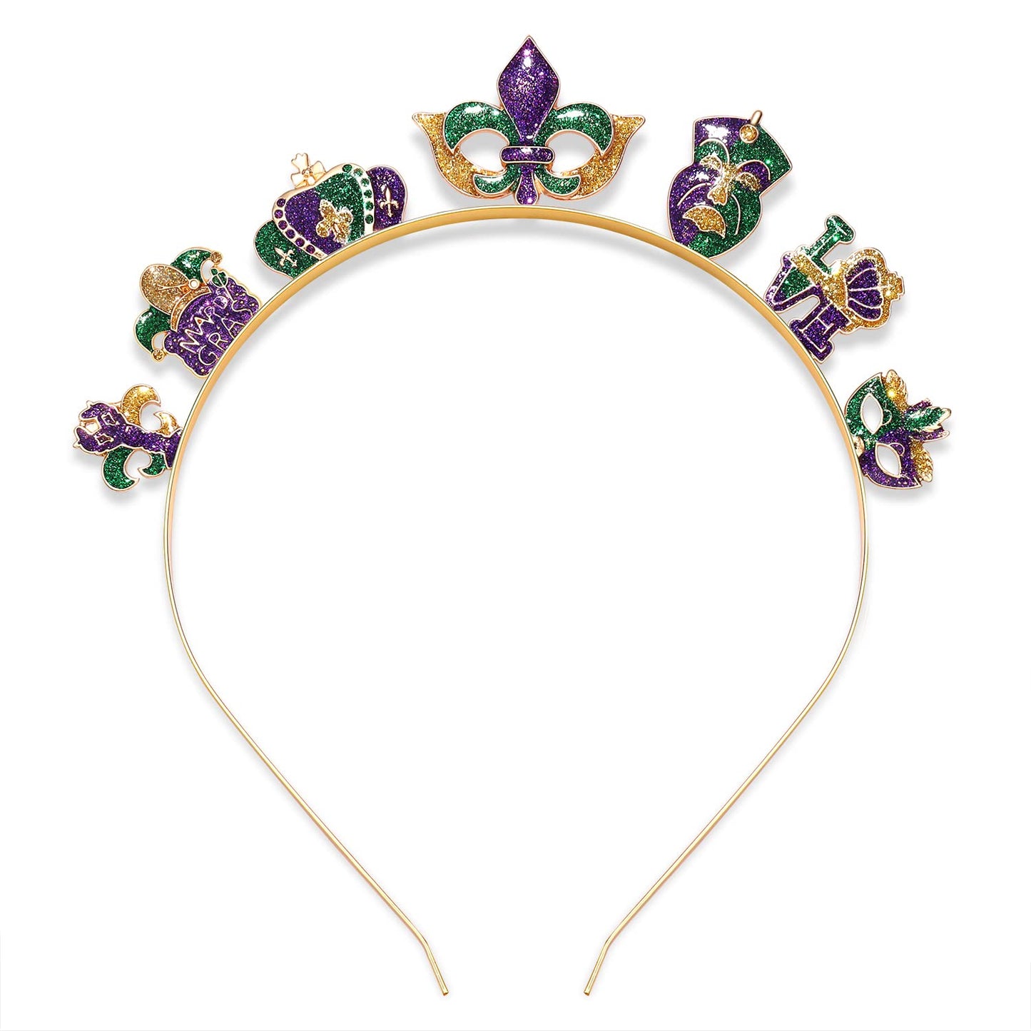 CEALXHENY Mardi Gras Headbands for Women (Mardi Gras C)