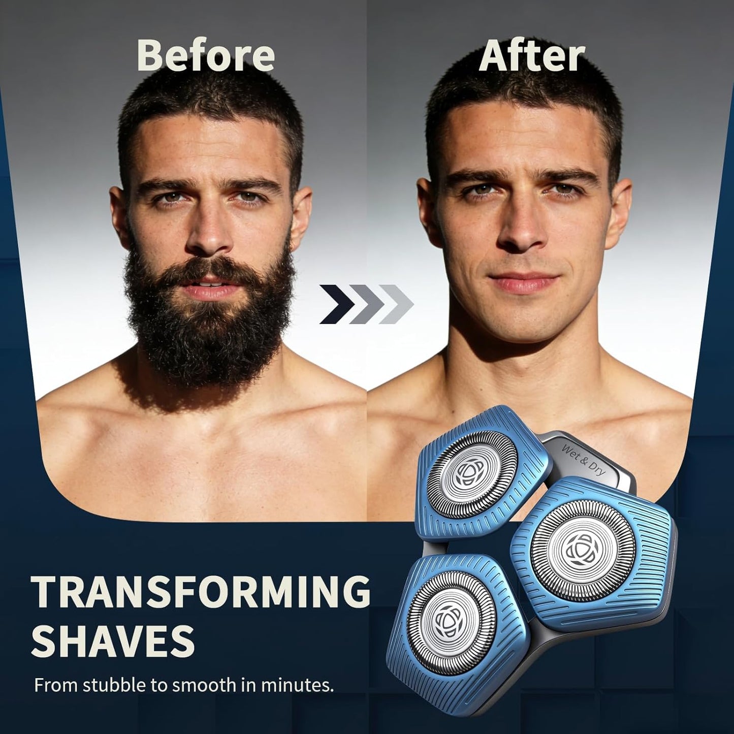 Philips SH71/50 Replacement Shaving Heads - Compatible with S5000 & S7000 Series Shavers | 2-Pack (Blue)