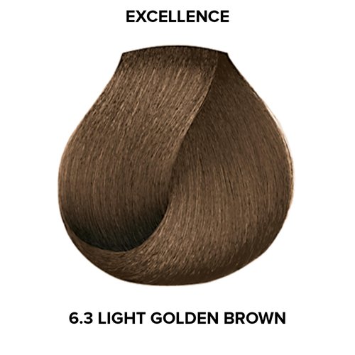 L'Oréal Technique Excellence Crème Permanent Hair Color - Long-Lasting Hair Dye, Rich Formula With No-Drip Application, Superb Gray Coverage, Golden Brown