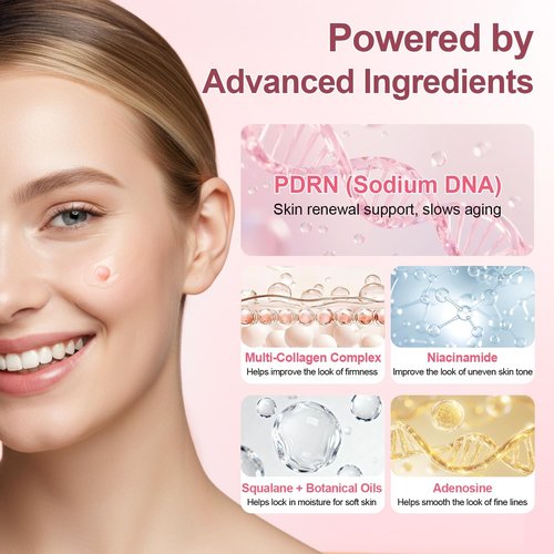 PDRN Pink Collagen Capsule Cream - Dual Texture Barrier Repair Moisturizer | Salmon DNA & 5% Niacinamide 2oz