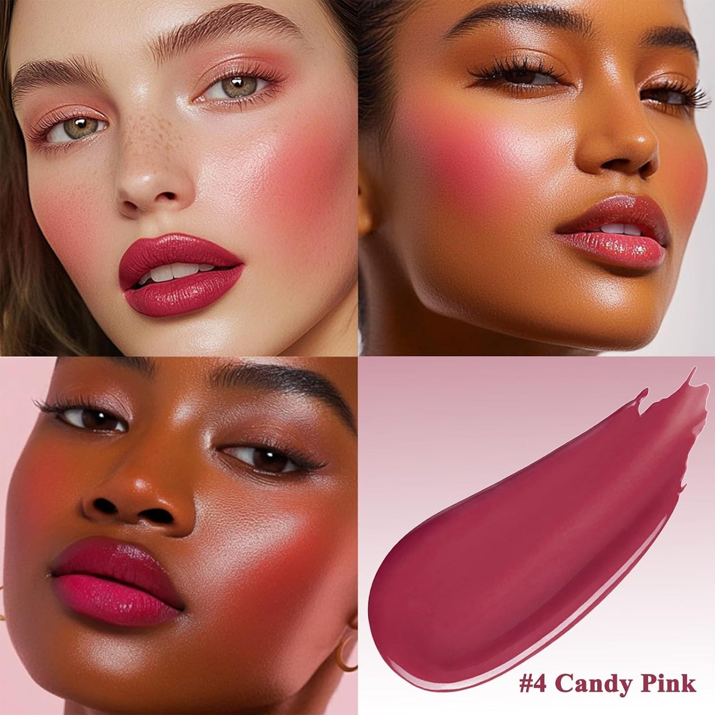Skiennix Liquid Blush - High Pigment Buildable Cream for Radiant Cheeks | Natural Dewy Finish (#6 Rosehip Pink, 1 PC)