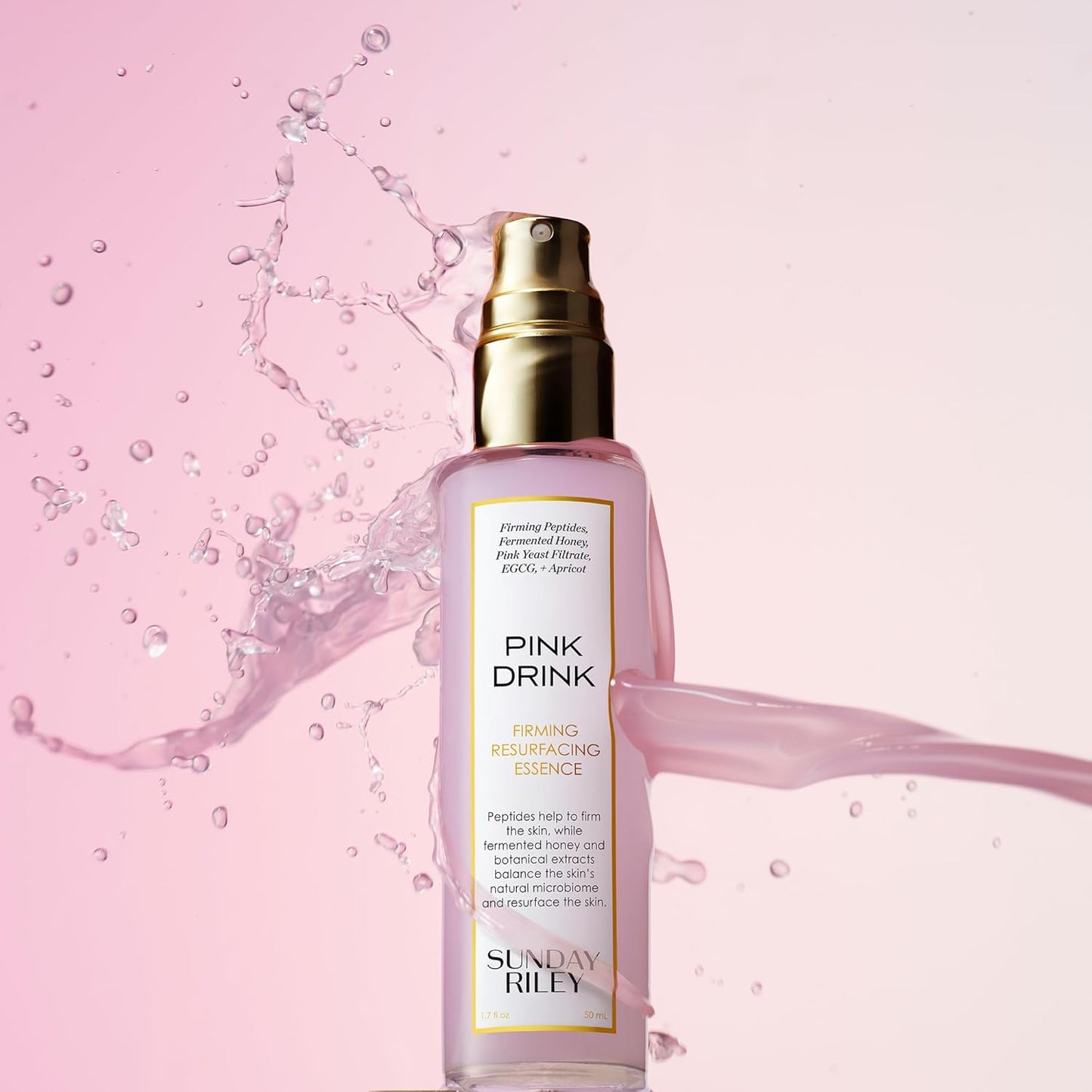 Sunday Riley Pink Drink Essence - Skin Firming & Resurfacing Face Mist for Radiant Skin