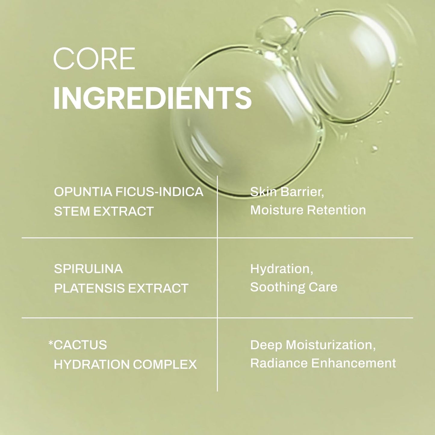Whamisa Organic Cactus Bouncy Serum - 48 Hours Inner Skin Moisture | Hydrating Facial Ampoule (52ml)