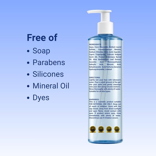 Purifying Face Cleansing Gel by Regine Switzerland - Vitamin C & Aloe Vera Daily Foaming Wash | 13.52 oz (400 ml)