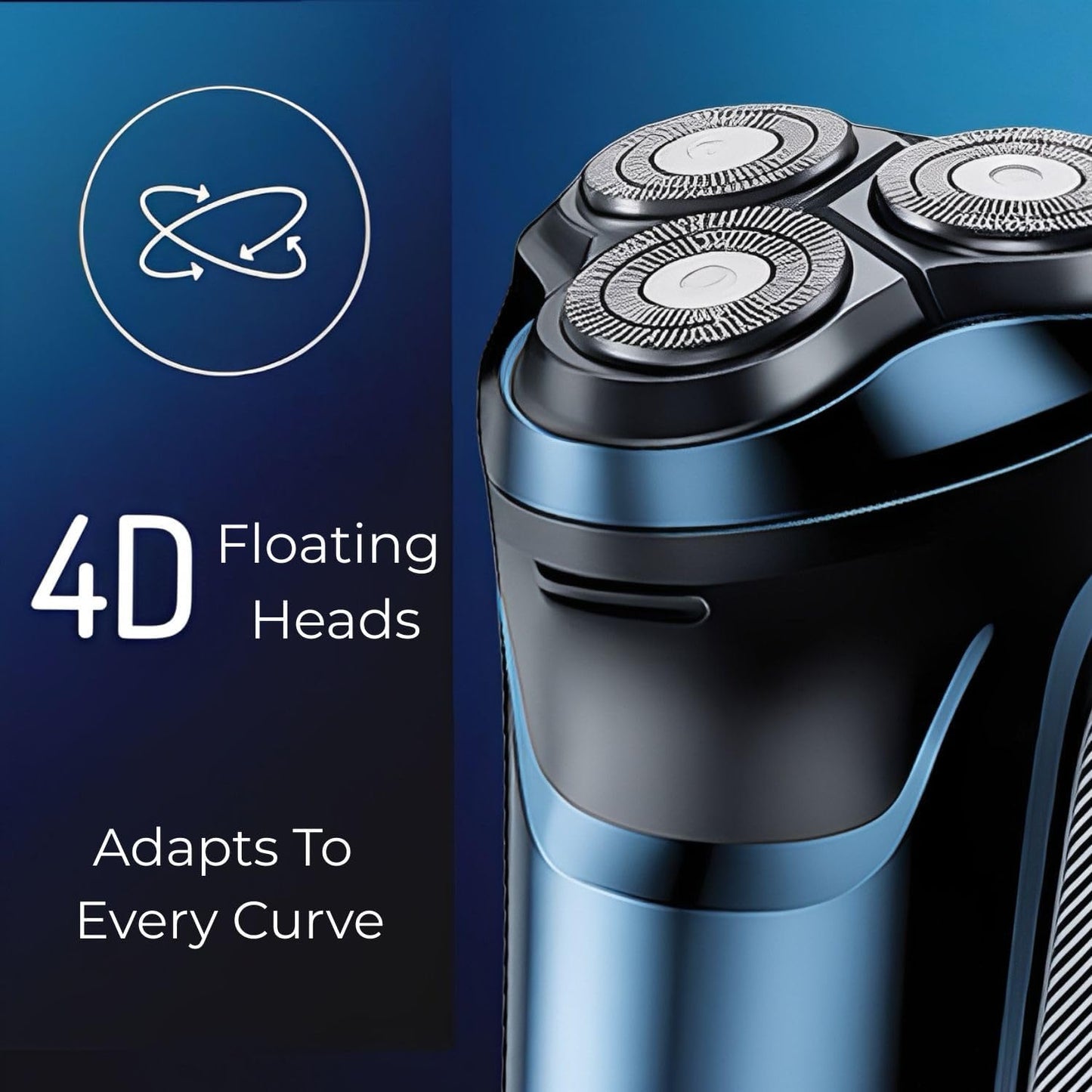 Skiennix 2-in-1 Electric Rotary Shaver for Men - 4D Floating Heads, USB Rechargeable, Waterproof with LCD Display