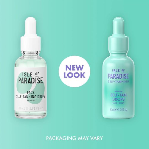 Isle of Paradise Self Tanning Drops - Natural Bronze Glow, Long-Lasting & Cruelty-Free, 1.01 fl. oz