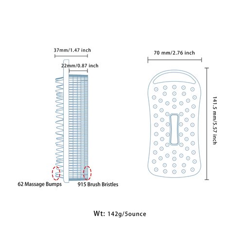 2 PC Silicone Exfoliating Body Scrubber, 2 in 1 Silicone Body Shampoo Brush, Soft Silicone Loofah for Sensitive Skin, Shower Silicone Hair Scalp Massager, Easy to Clean, Lather Well (Purple&Yellow)