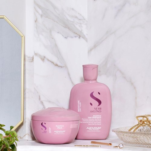 Alfaparf Milano Moisture Nutritive Shampoo & Hair Mask Set - Hydrates & Softens Dry Hair | Sulfate-Free & Color Safe