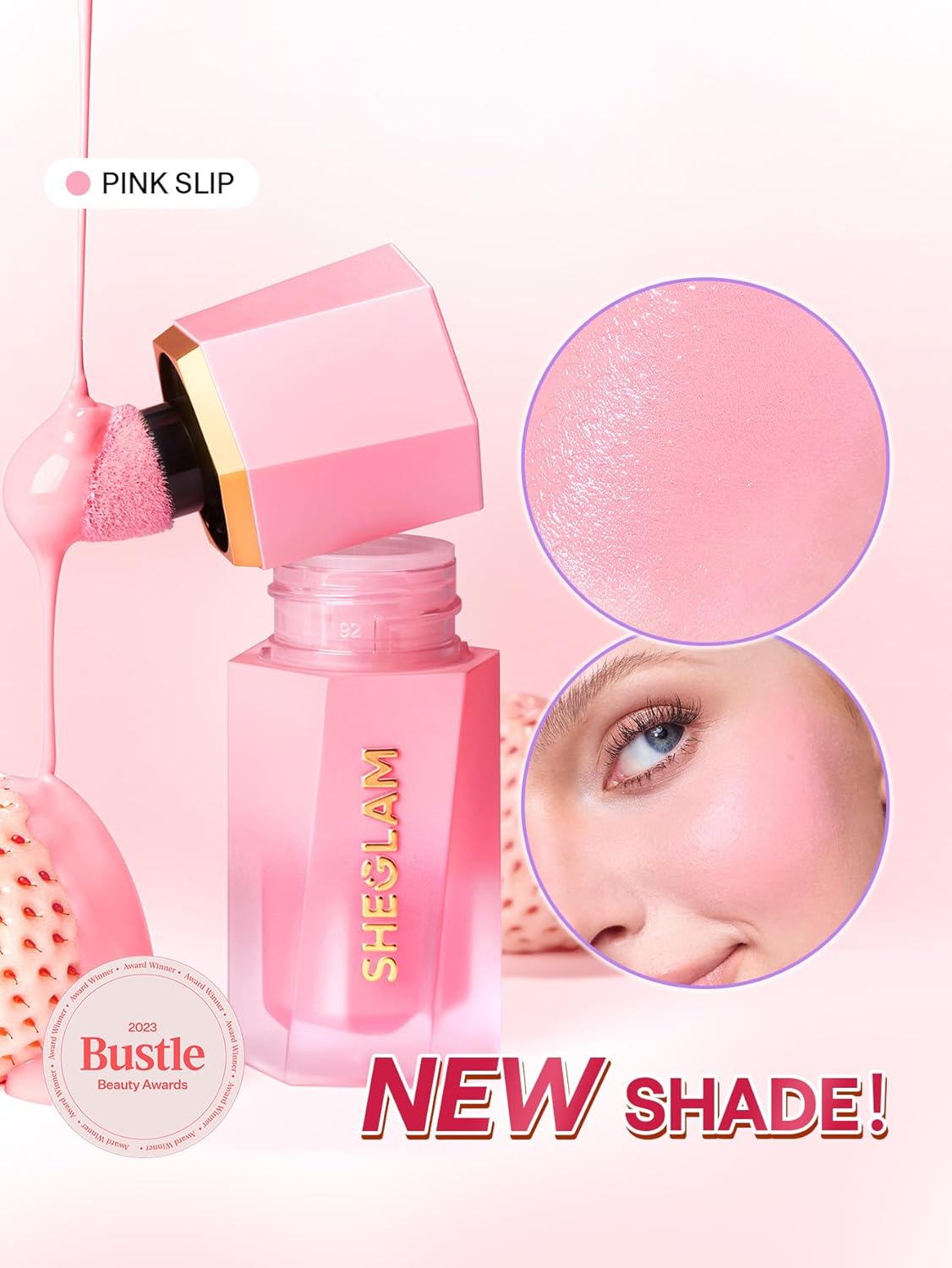 SheGlam Color Bloom Liquid Blush | Vibrant Pink Slip for Flawless Cheeks