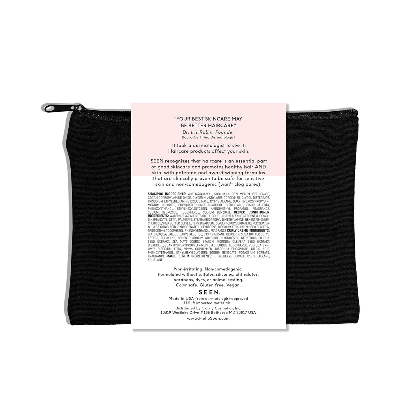 SEEN Curly On The Go Kit | Curl-Defining Hair Bundle - Non-Comedogenic & Scented - Anti-Frizz Protection