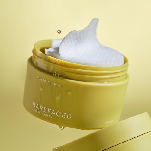 Barefaced Polishing Pads - Clinical-Grade Exfoliating Treatment with 15% Glycolic Acid | Face & Body Peel Pads for All Skin Types