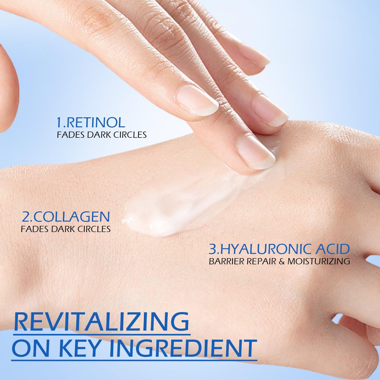 Retinol Eye Cream, Hydrating Under Eye Care Daily Wrinkle Cream, Infused with AHA30% to Smooth and Hydrate Skin, Eye Crea for Dark Circles Treatments, Reduce Under Eye Bags, Smooth Wrinkles（1.06 Oz）