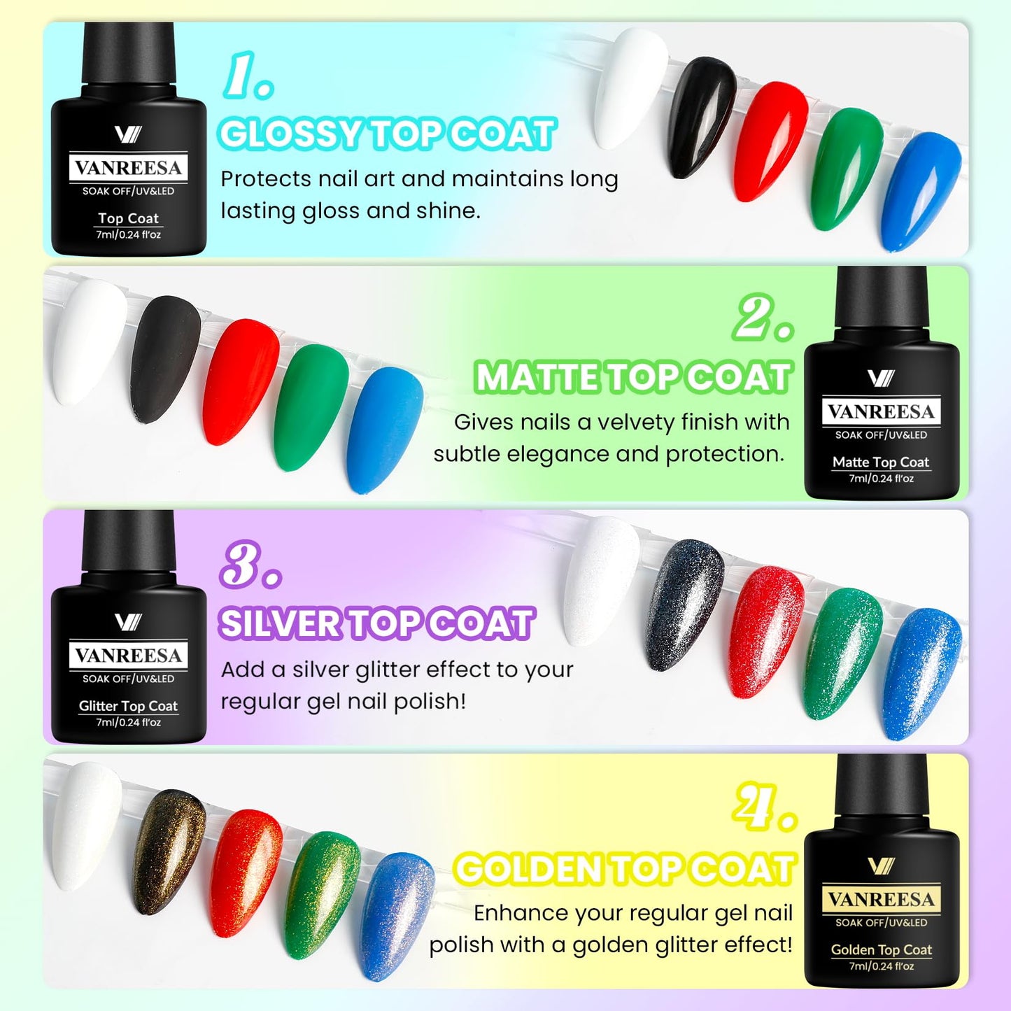 VANREESA Gel Nail Polish Kit with U V Light 53 Pcs Gel Polish Nail Set 36 Trendy Colors Nail Polish Set + Base and 4 Effects Top Coat with Manicure Tools Complete Nail Kit Gifts for Women Girls
