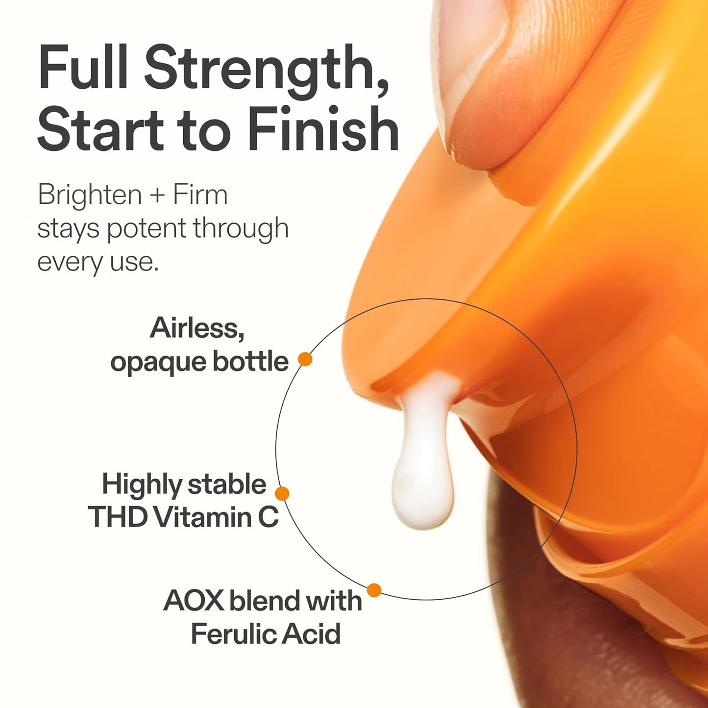 Skinfix Brighten + Firm Vitamin C Serum - 15% Concentration for Dark Spots & Fine Lines - Safe for Sensitive Skin