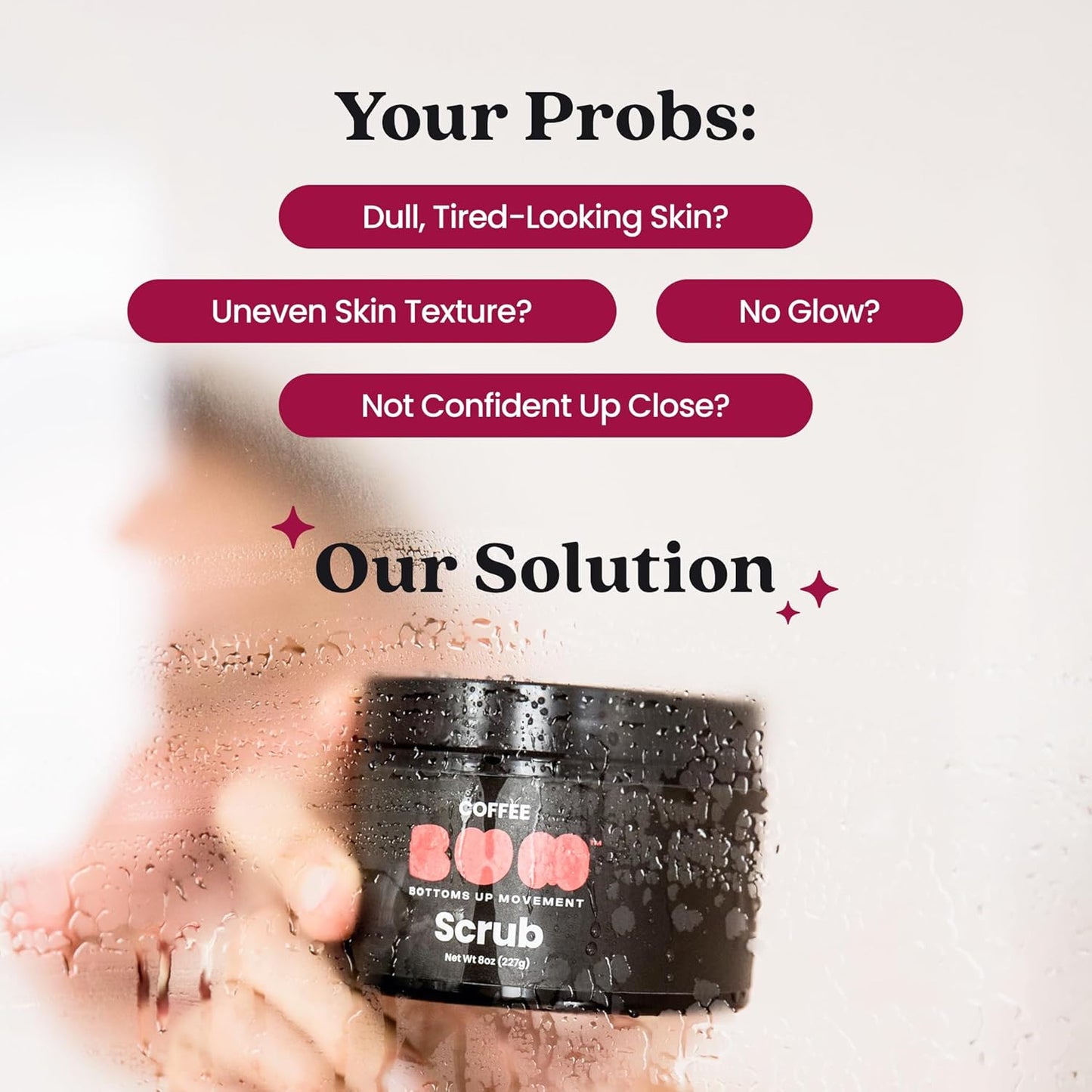 BUM Coffee Sugar Scrub - Exfoliating Body Scrub with Organic Shea, Coconut Oil & Vitamin E | 2 oz