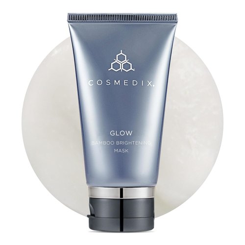 COSMEDIX Glow Bamboo Brightening Facial Mask - Exfoliating Night Scrub for Dull Skin - Anti-Aging Formula with Bamboo & Niacinamide - Suitable for All Skin Types