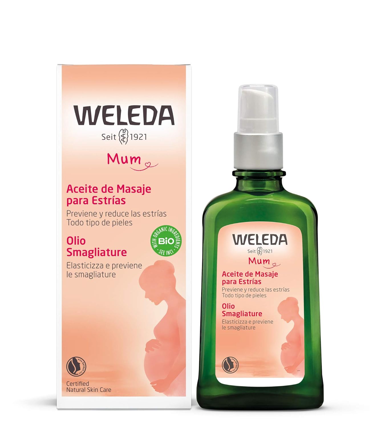 Weleda Stretch Mark Massage Oil - Plant-Rich Formula with Vitamin E | 3.4 Fl Oz