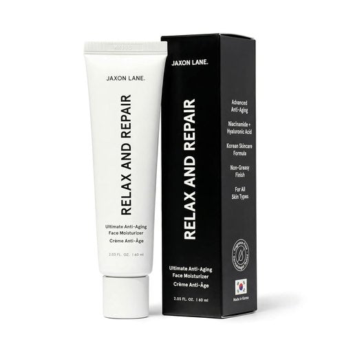JAXON LANE Relax And Repair Anti-Aging Face Moisturizer for Men - Night Cream with Niacinamide & Hyaluronic Acid
