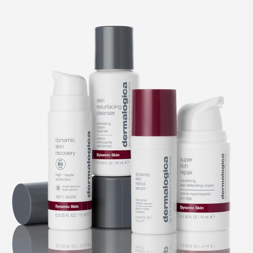 Dermalogica Anti-Aging Skincare Solutions Kit - Travel Size Face Cleanser, Serum, Moisturizer with SPF