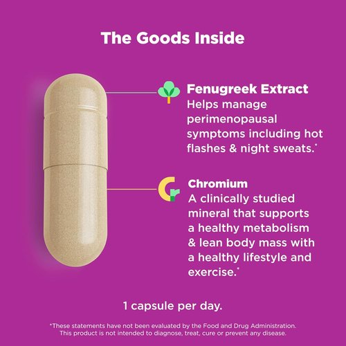OLLY Balanced Perimeno Capsules - Support Hormonal Balance, Mood & Metabolism | 30 Count