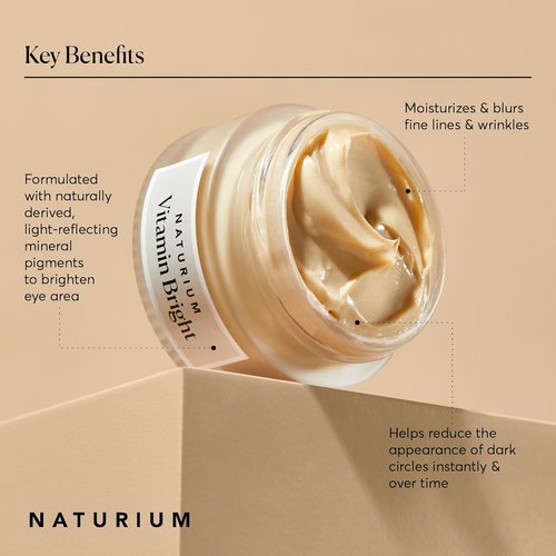Naturium Vitamin Bright Eye Cream - Illuminating Under Eye Repair for Dark Circles | Light/Medium, 0.5 oz