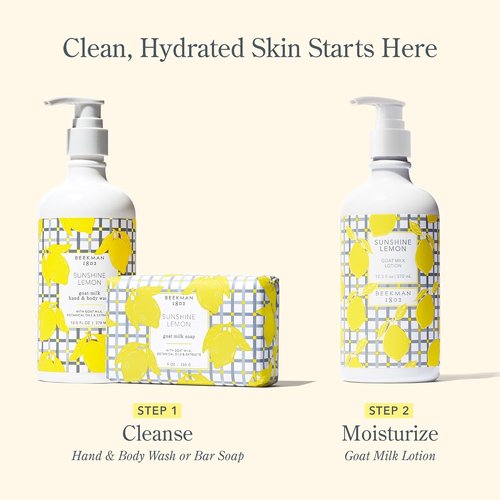 Beekman 1802 Goat Milk Hand Soap - Moisturizing Liquid Soap for Sensitive Skin | Sunshine Lemon 12.5 fl oz