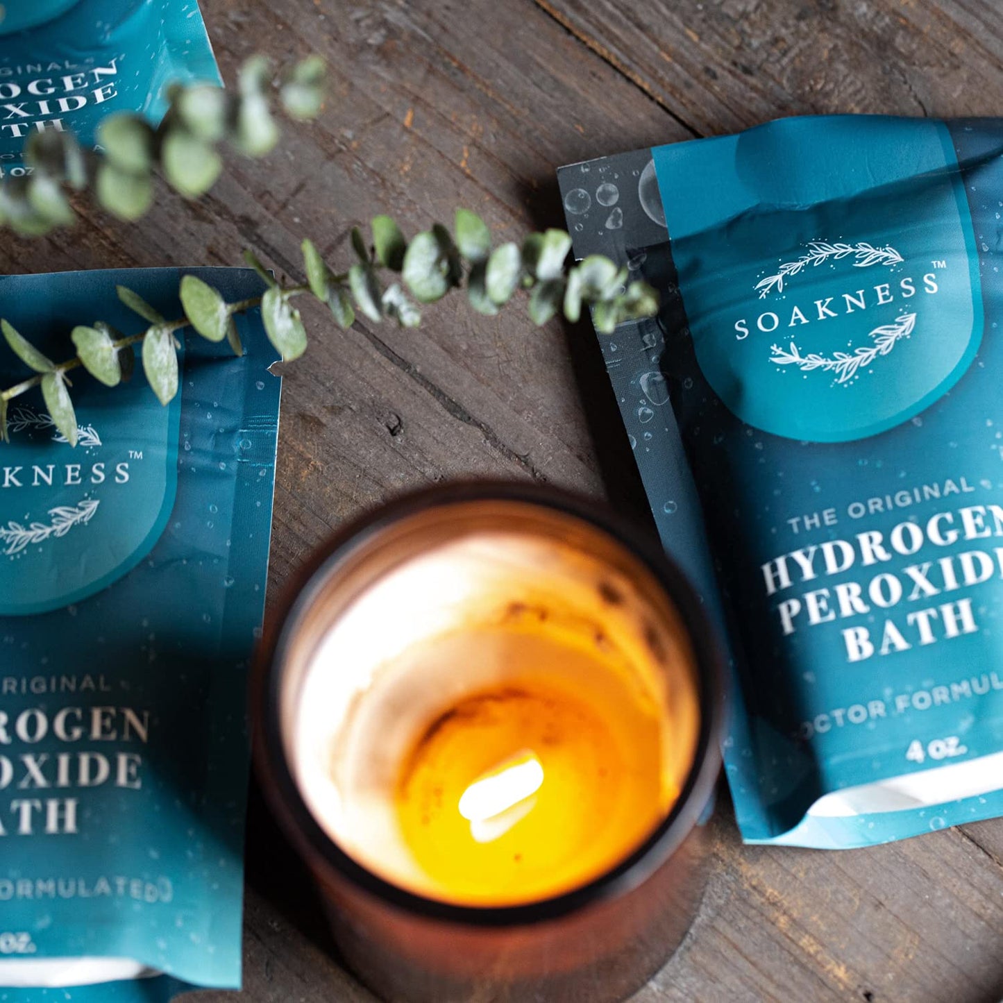 Hydrogen Peroxide Epsom Bath Salts - Soaking Aid, Energize, Detox, Cleanse, and Relaxation (2) Pack