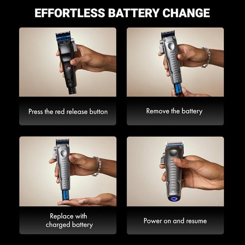 FXONE LO-PROFX Professional Cordless Clippers - Interchangeable Battery for Ultimate Grooming