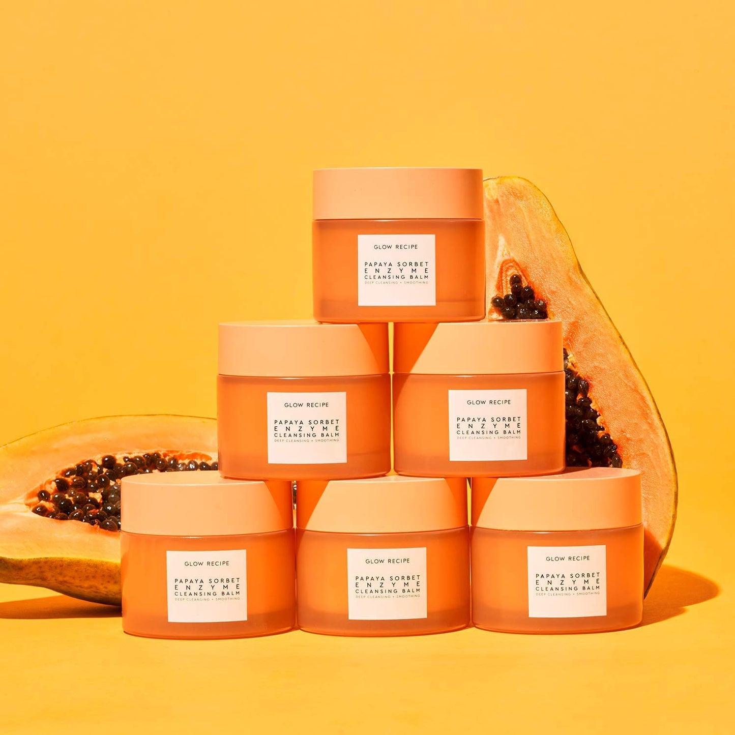 Glow Recipe Papaya Enzyme Cleansing Balm - Gentle Exfoliating Makeup Remover | Hydrating 3.38 oz