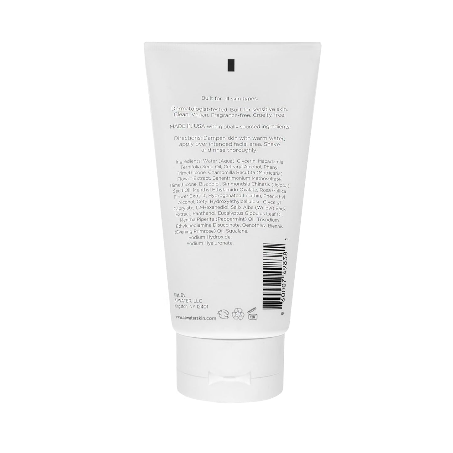 ATWATER Smooth Target Shaving Cream - Men's Pre-Shave & Shave Cream with Rosa Gallica Extract | 5 oz