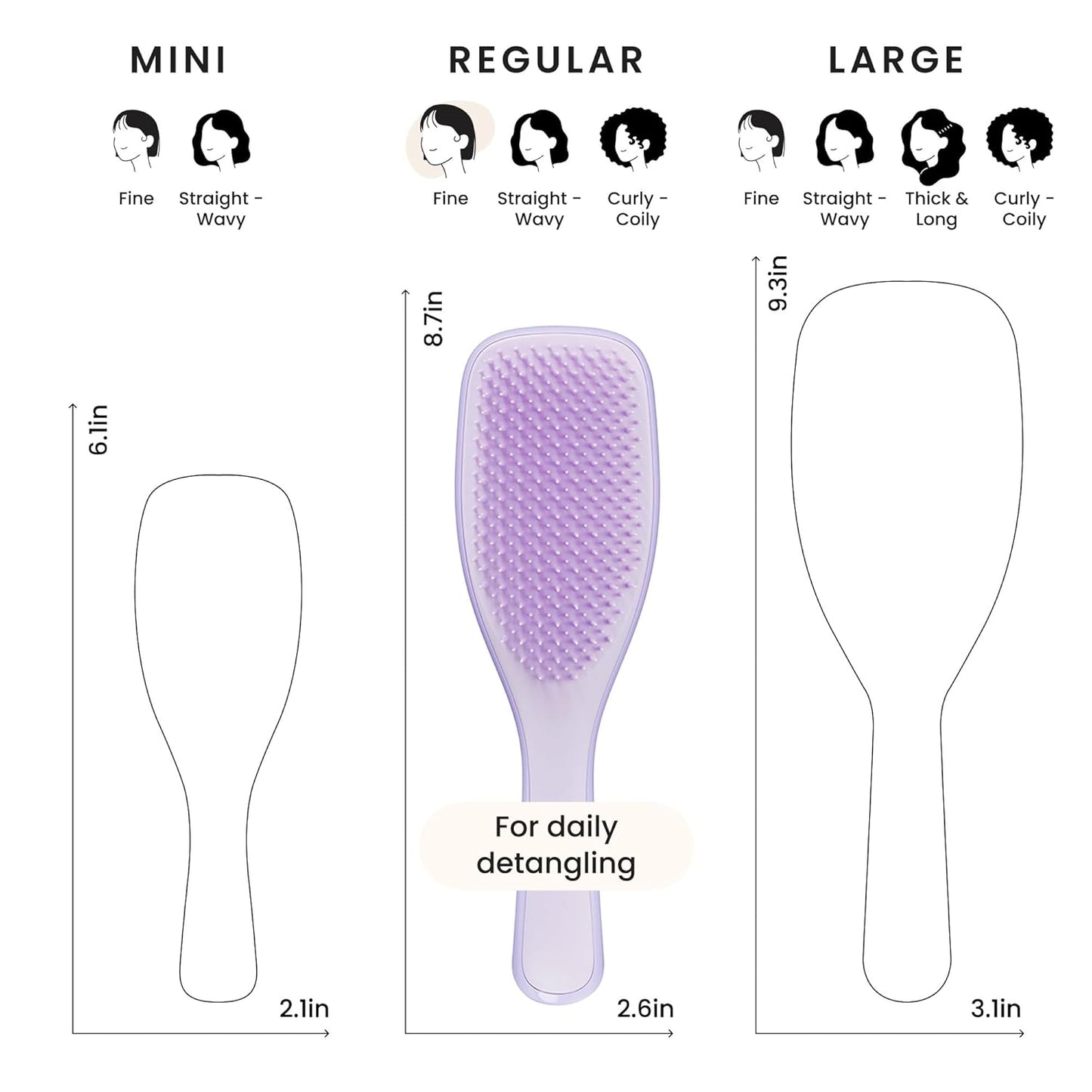 Tangle Teezer Fine Ultimate Detangler Brush, Dry & Wet Hair Brush to Detangle & Reduce Breakage for Fine Hair Types, Hypnotic Heather
