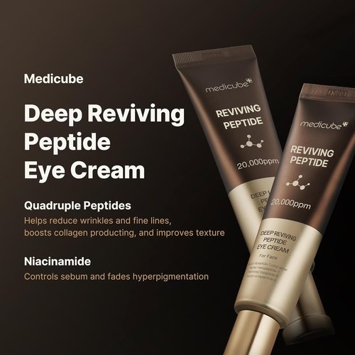 Medicube Eye Serum - Deep Reviving Peptide Treatment with Niacinamide & Squalane | Reduces Aging Signs, 1.01 fl. oz.