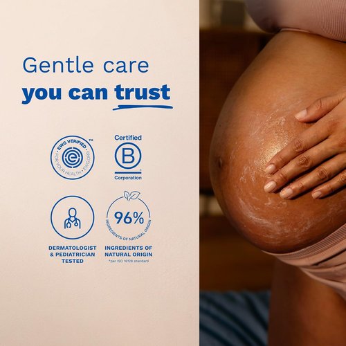 Mustela Maternity Stretch Marks Cream - Natural Moisturizer with Avocado, Maracuja & Shea Butter | Fragrance-Free Options Available